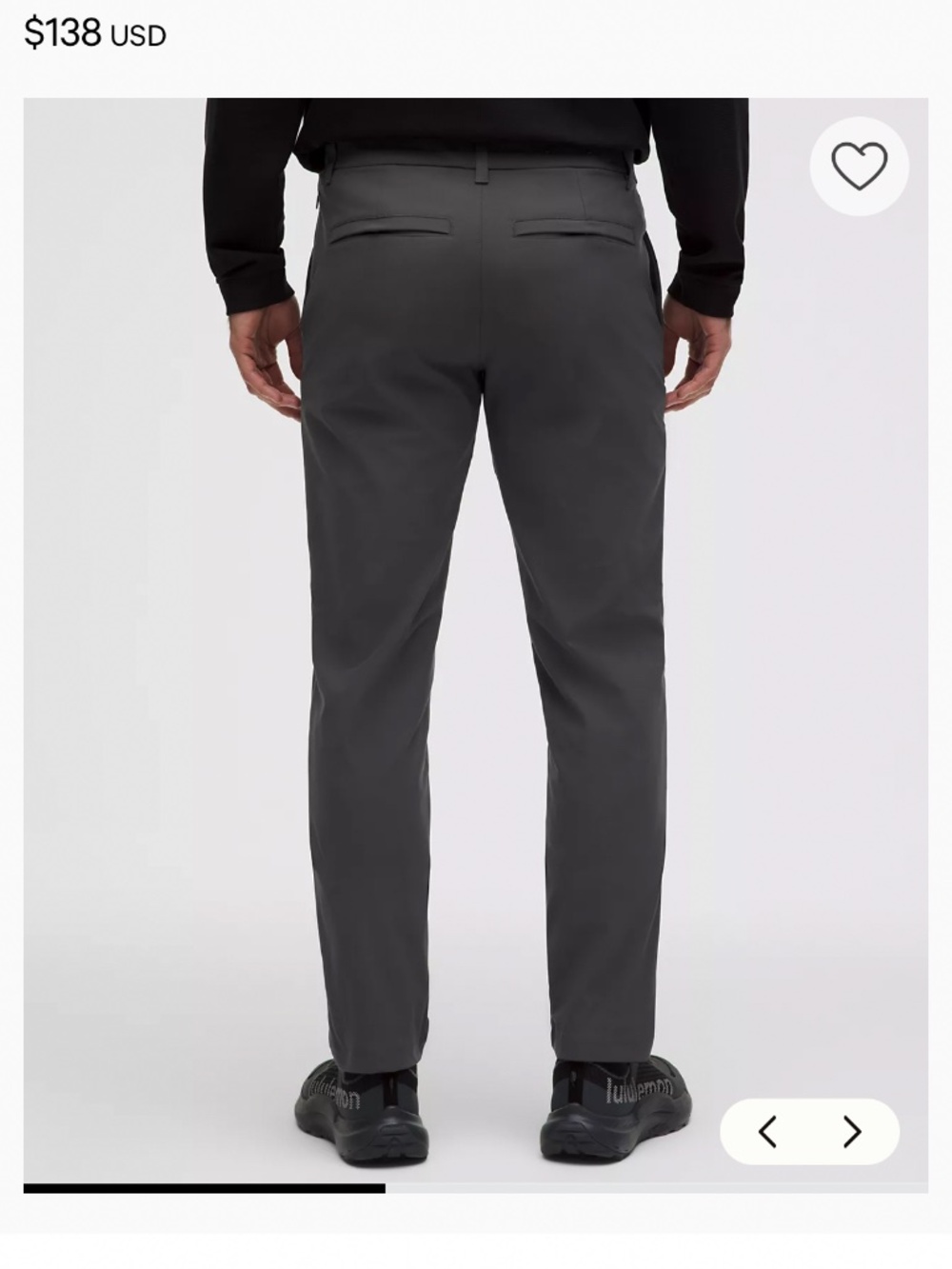 Men’s Lululemon ABC Classic Fit Trouser 32L Warpstreme